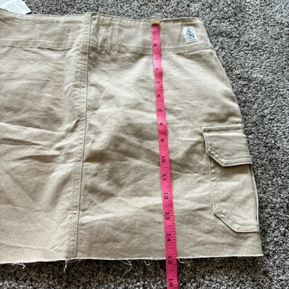NWT NEW Altar’d State Cargo Mini Skirt (beige, tan, size US Small S khaki $64 - Picture 10 of 11